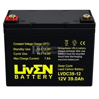 Bater�a Liven Battery LVDC39-12 | 12 voltios 39 amperios Ciclo Profundo